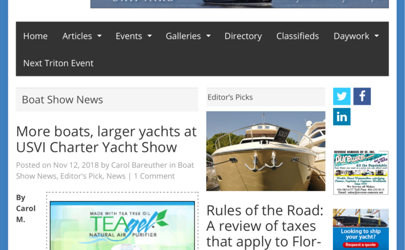 The Triton – 2018 Yacht Show Article